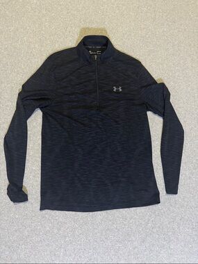 Under Armour Men’s L Quarter-Zip Performance Pullover - Black/Dark Grey